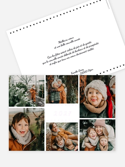 Carte de voeux Cœur précieux