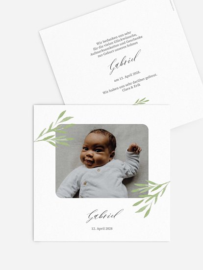 Geburtskarte Zartes Zweigchen