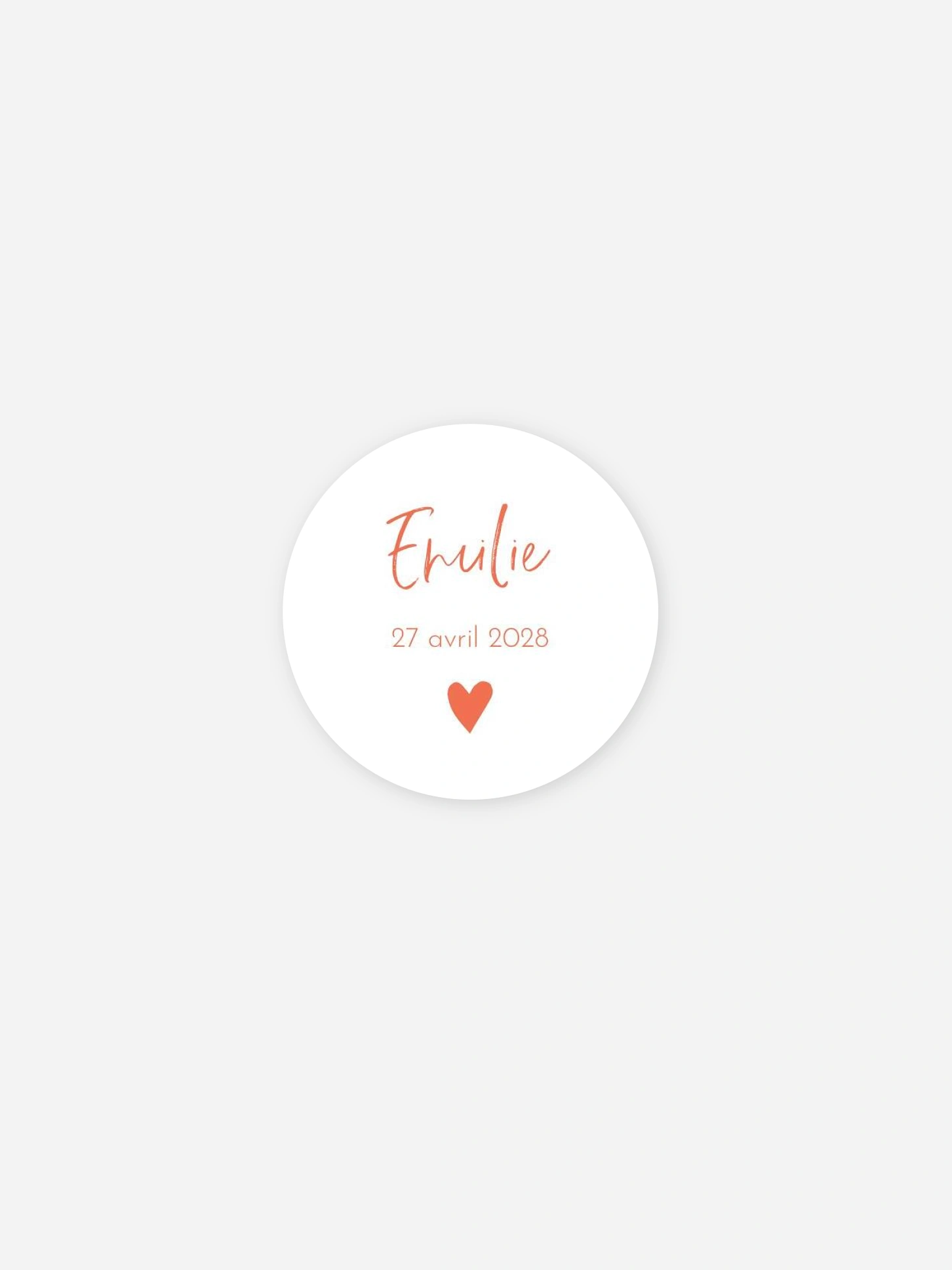 Stickers naissance Tendre médaillon
