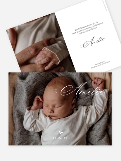 Geburtskarte Zartes Zweiglein