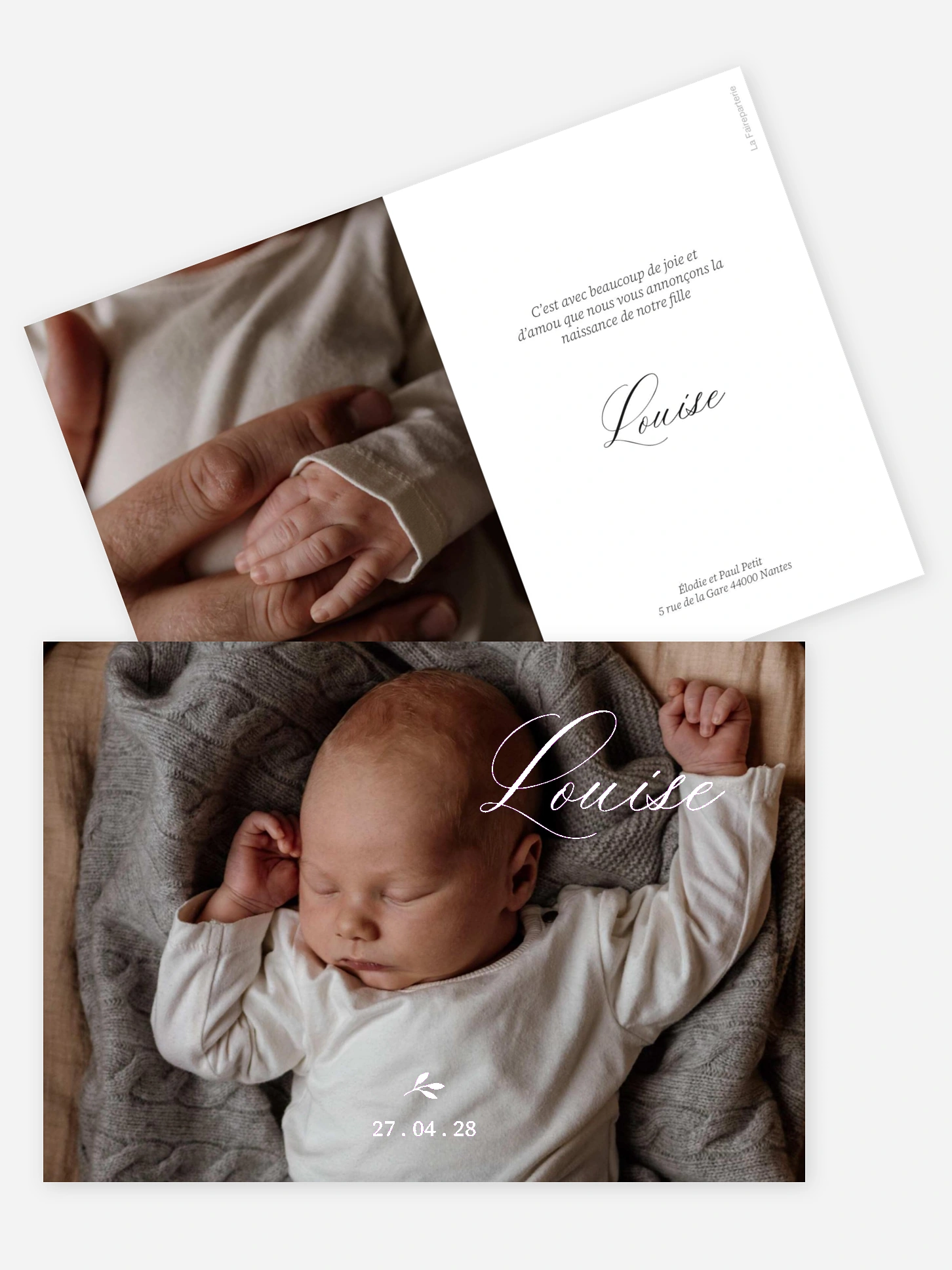 Faire-part naissance Petit bourgeon