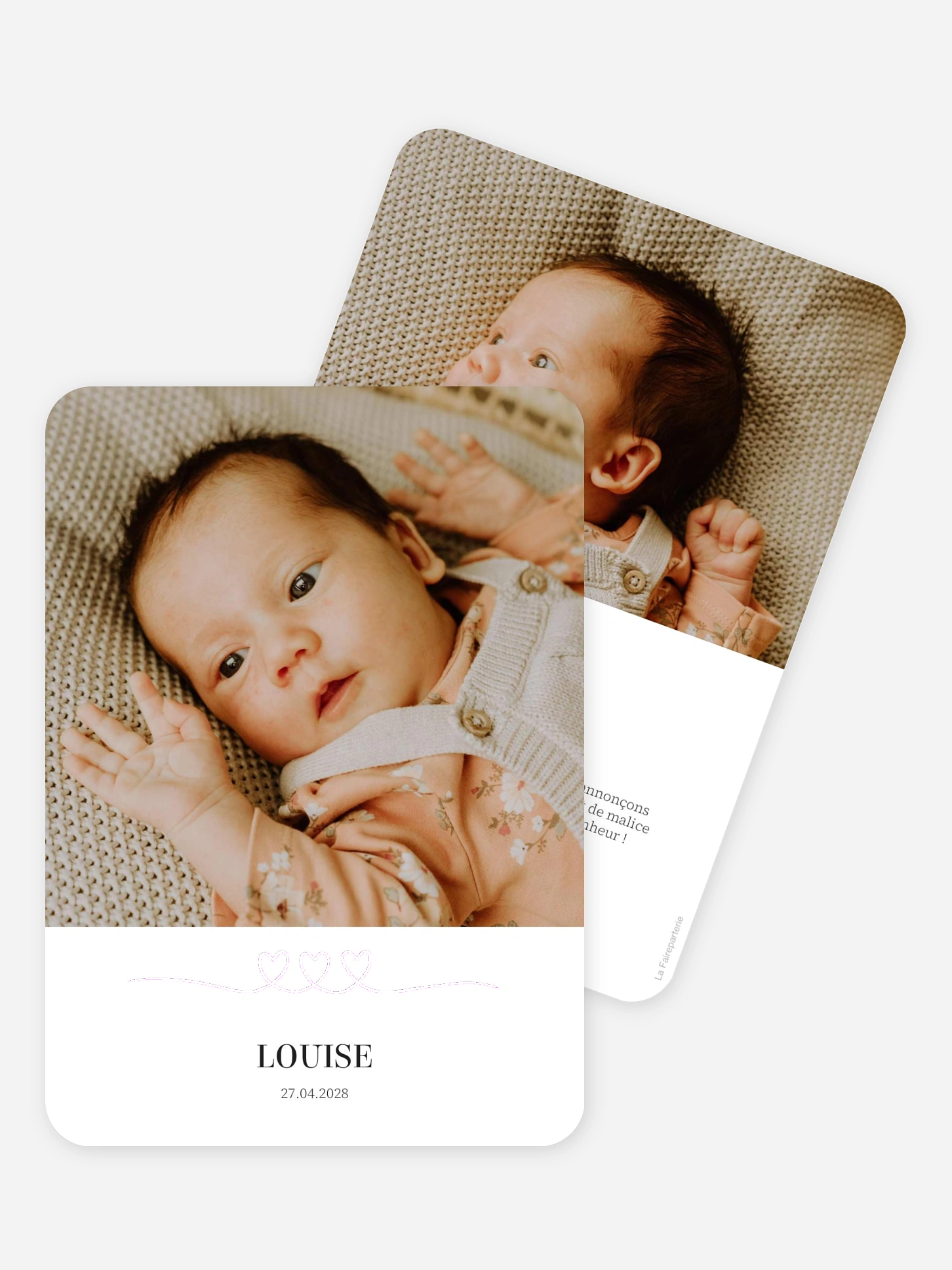 Faire-part naissance Lien de cœur