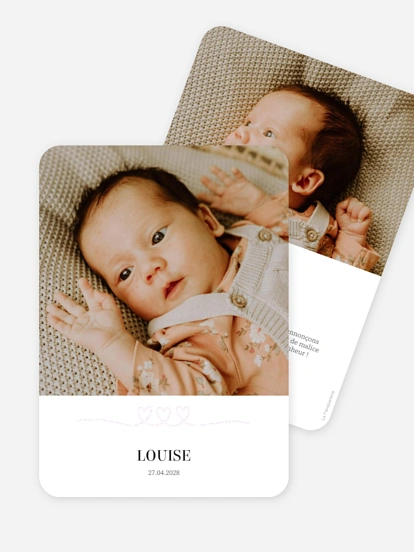 Faire-part naissance Lien de cœur