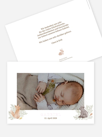 Geburtskarte Waldwiege