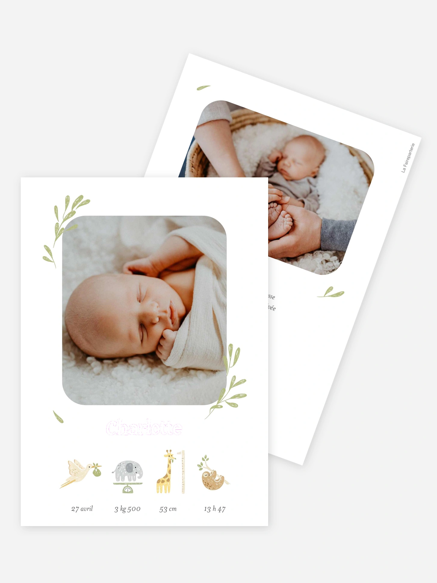 Faire-part naissance Douce savane