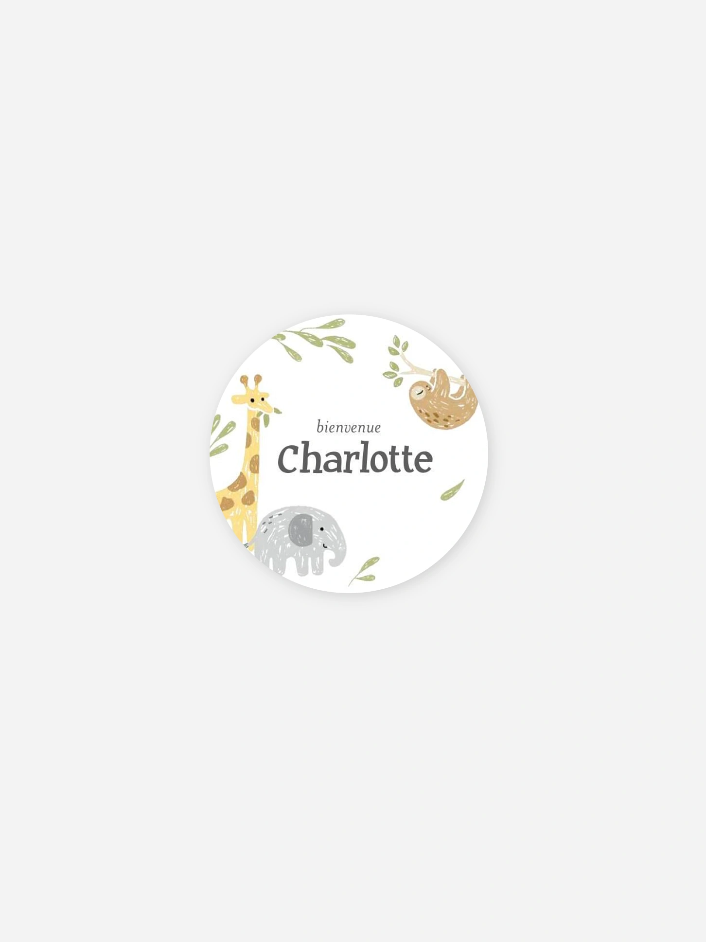 Stickers naissance Douce savane