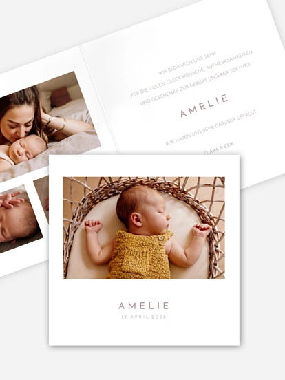 Geburtskarte Zarte Anmut