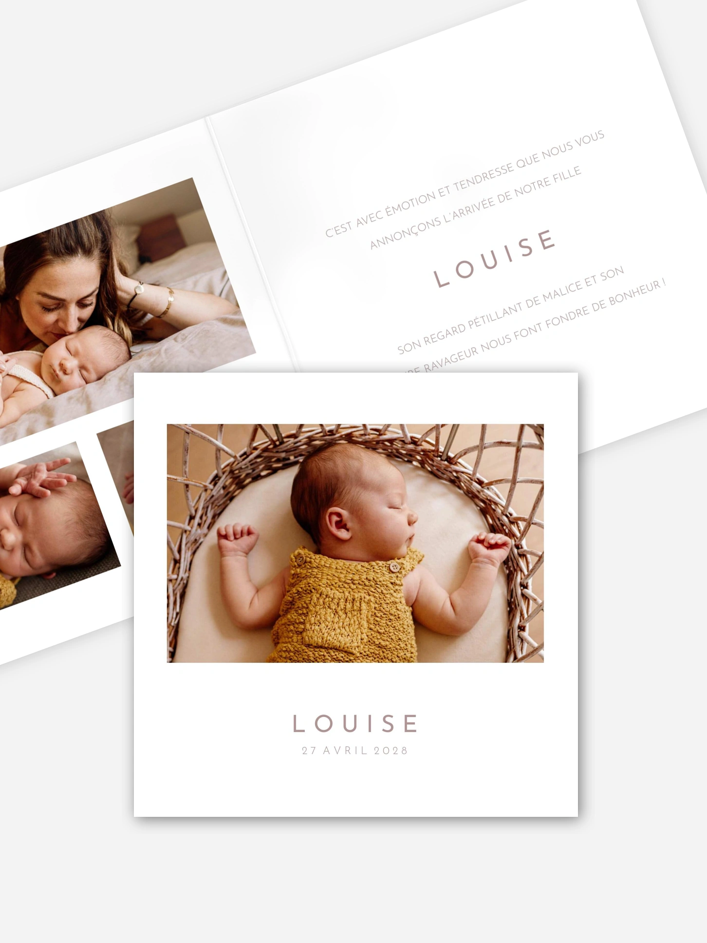 Faire-part naissance Douce élégance