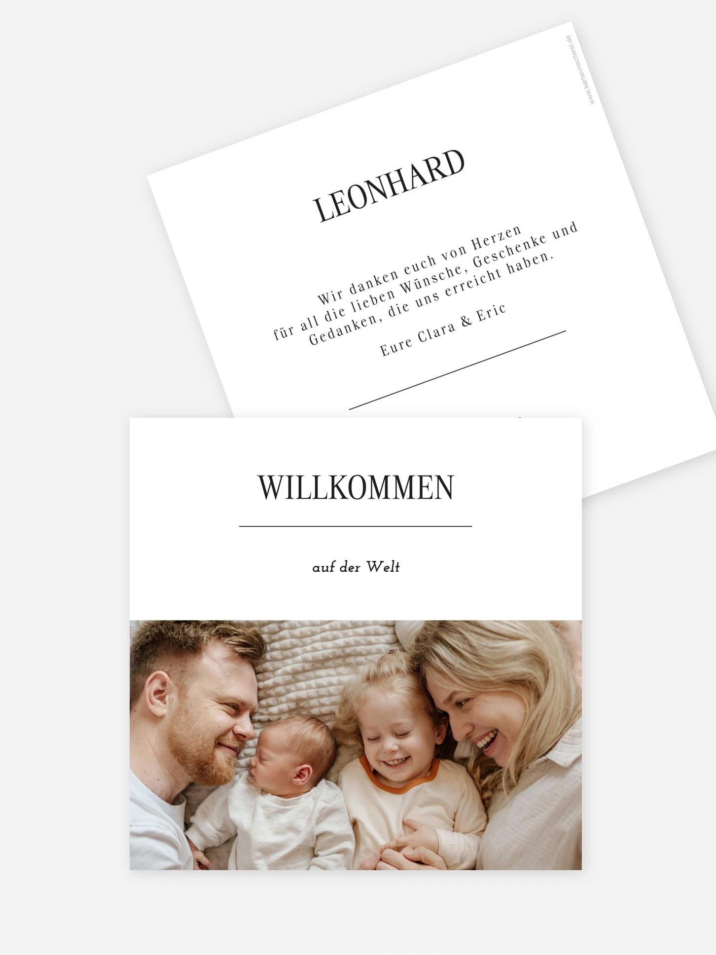 Dankeskarte Geburt Willkommensglück