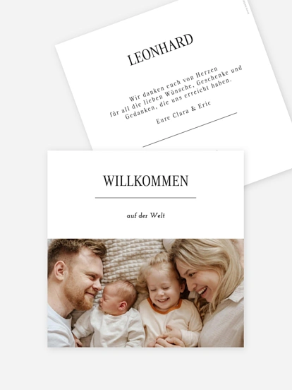 Dankeskarte Geburt Willkommensglück
