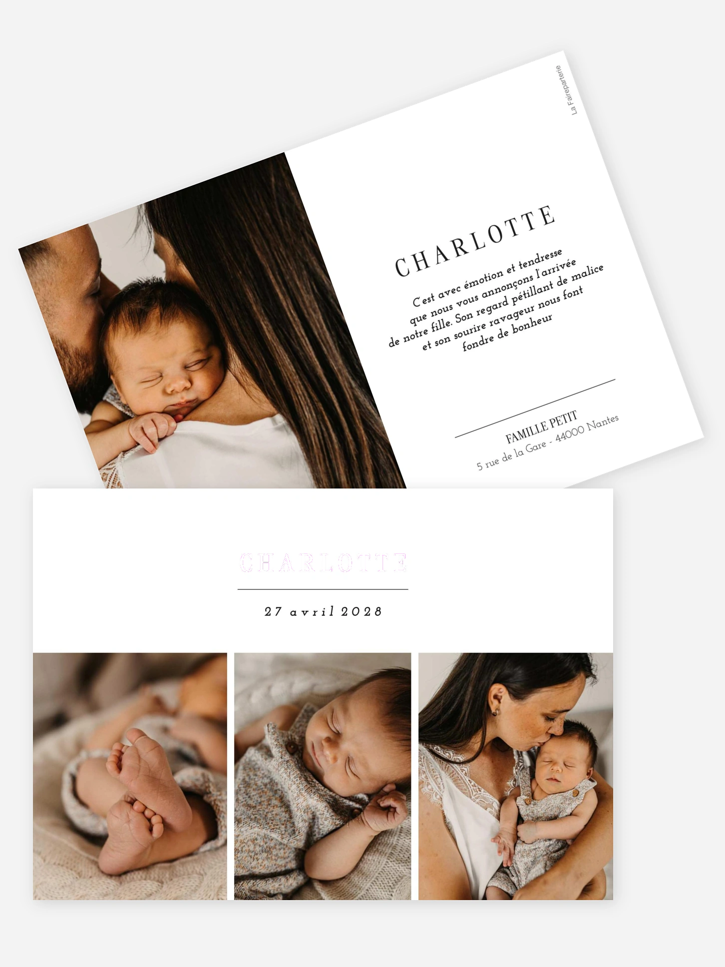 Faire-part naissance Tendre arrivée