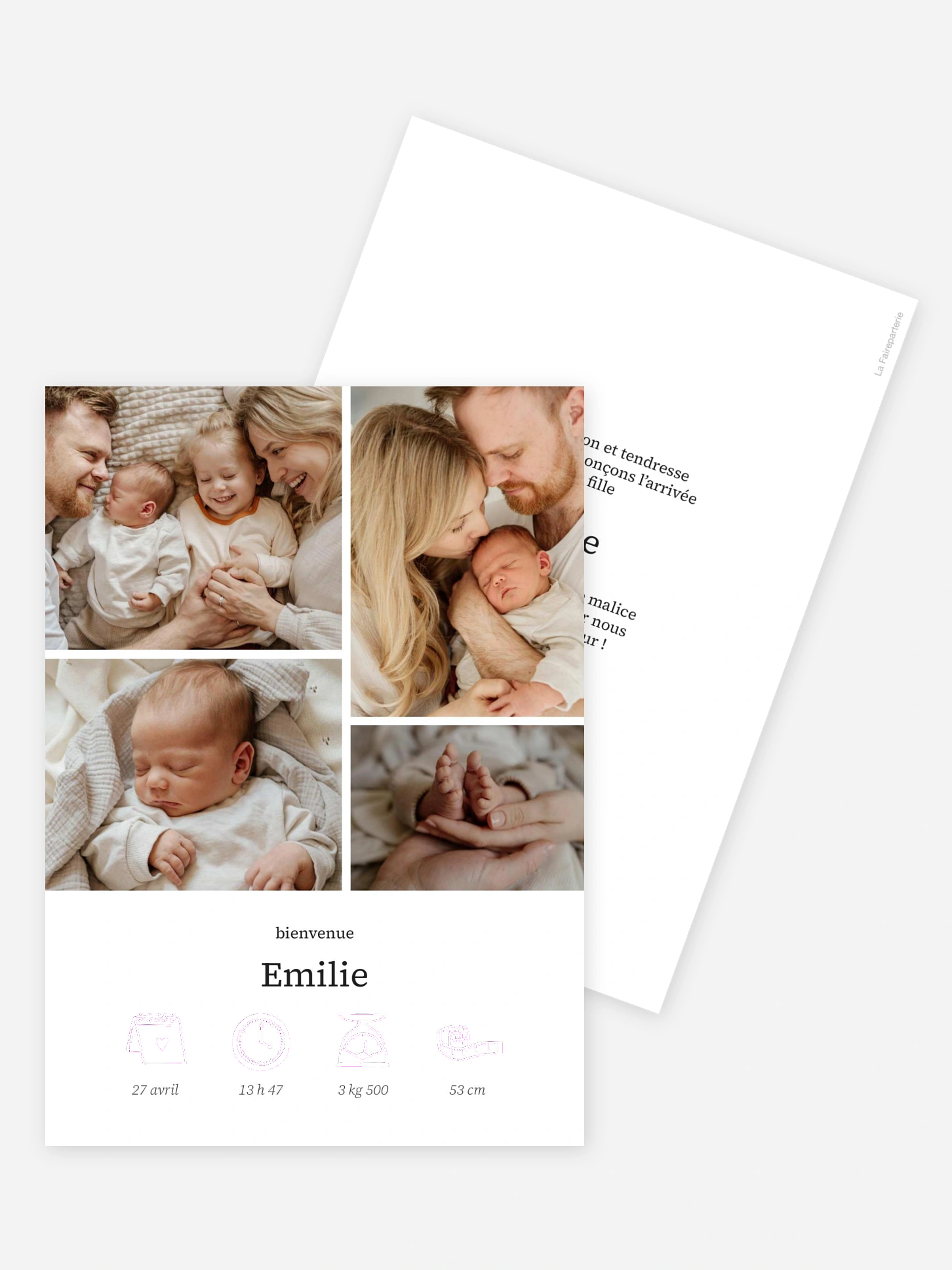 Faire-part naissance Premières lueurs