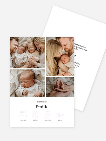 Faire-part naissance Premières lueurs