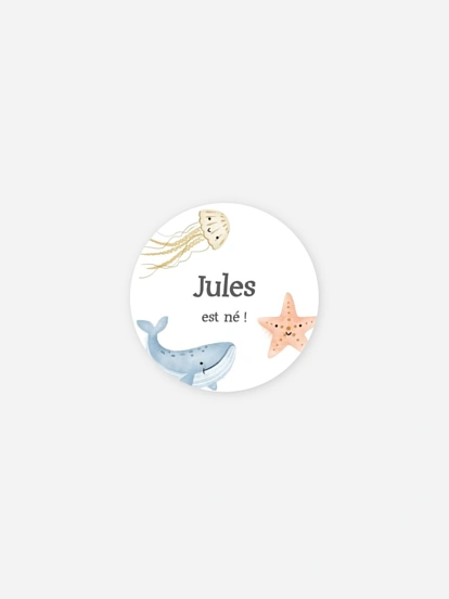 Stickers naissance Vagues de tendresse