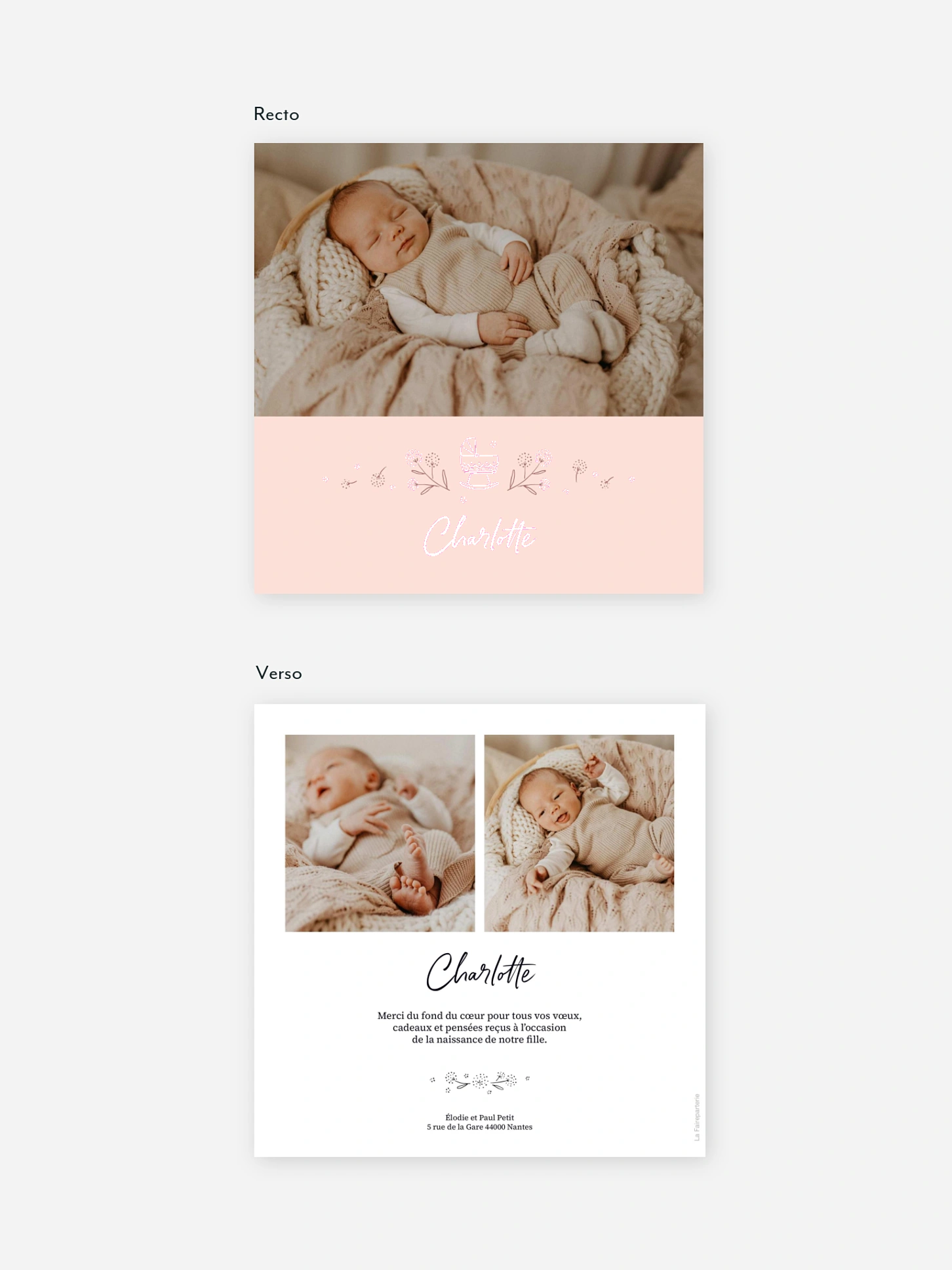Faire-part naissance Doux cocon