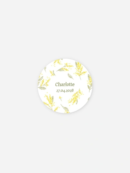 Stickers naissance Tendre mimosa