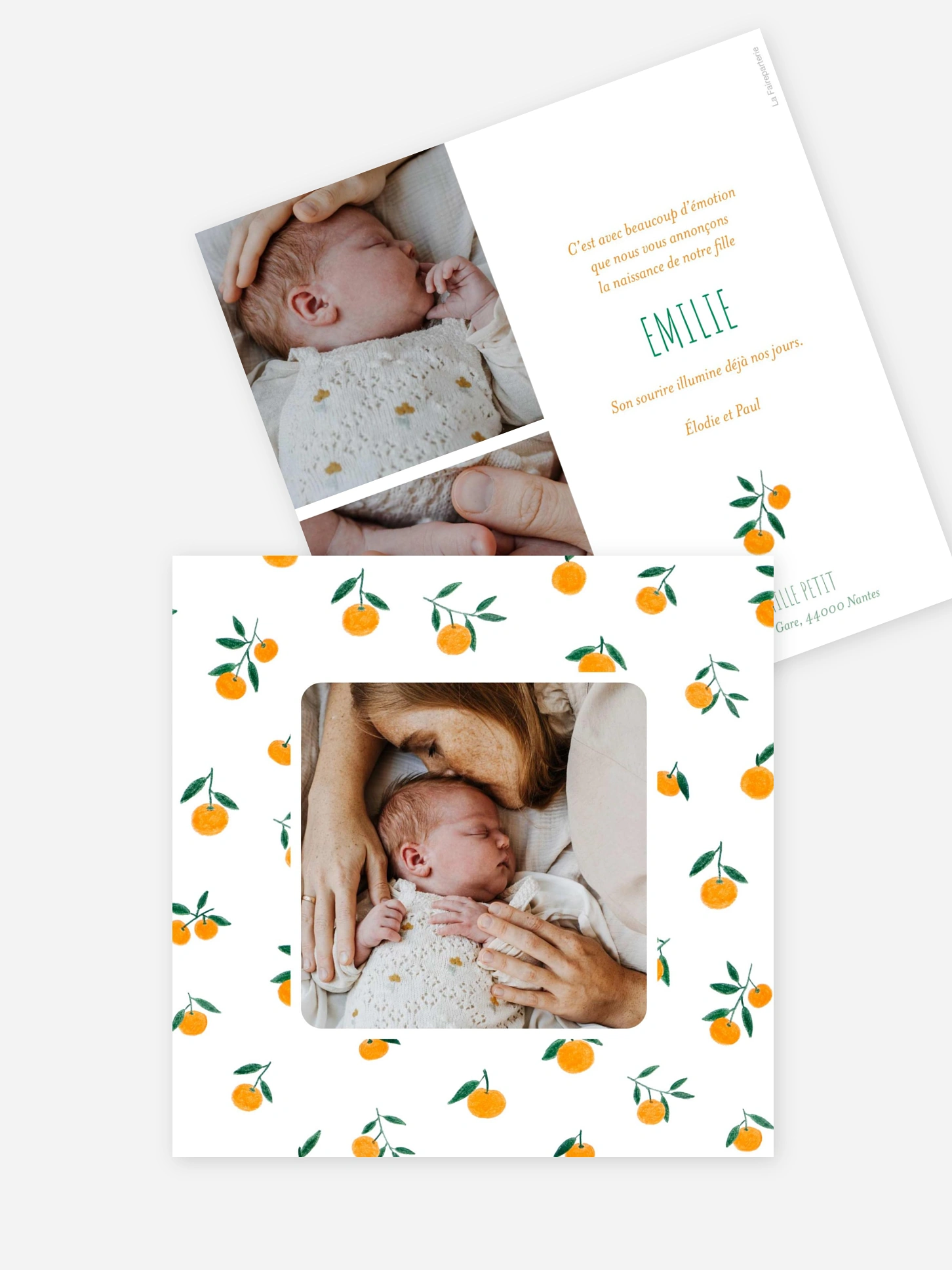 Faire-part naissance Fleur d’oranger