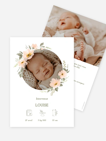 Faire-part naissance Fleurs de Naissance