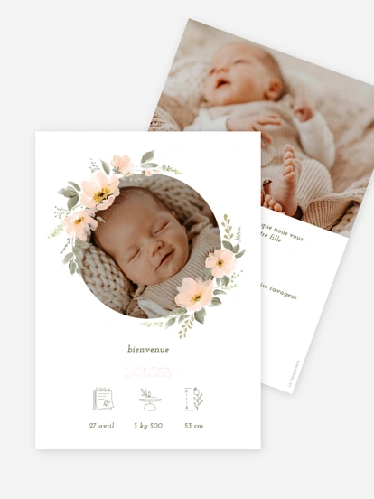 Faire-part naissance Fleurs de Naissance