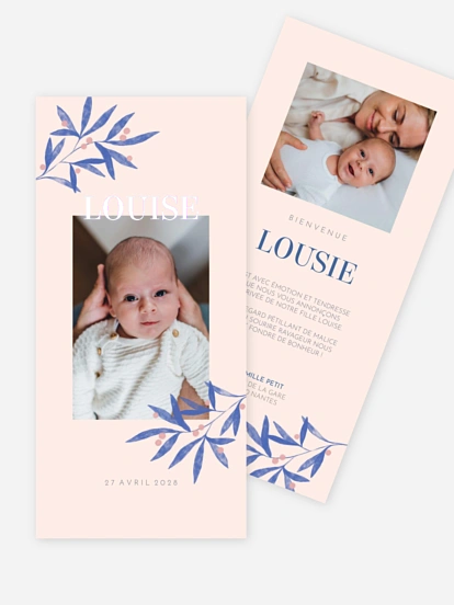 Faire-part naissance Brin de laurier