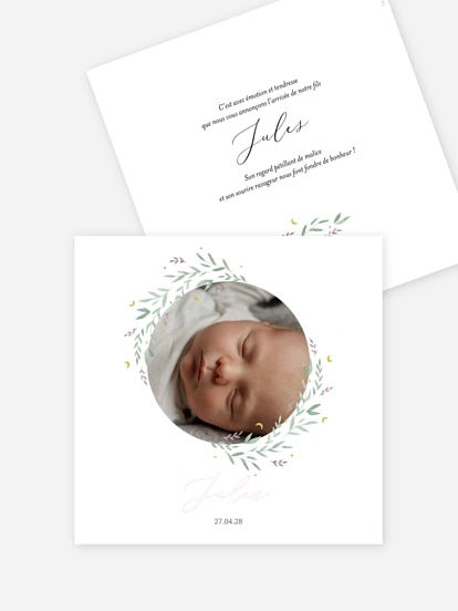 Faire-part naissance Berceuse étoilée