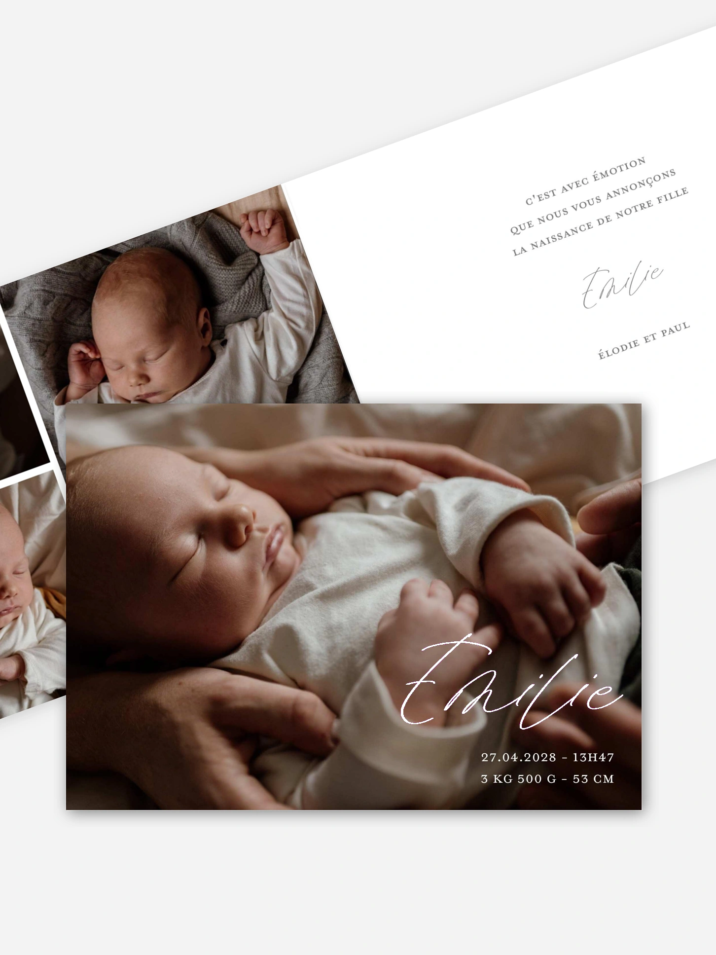 Faire-part naissance Cœur tendre