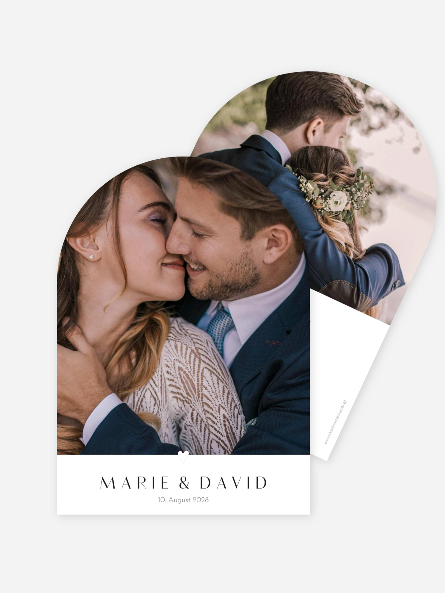 Dankeskarte Hochzeit Herzglanz