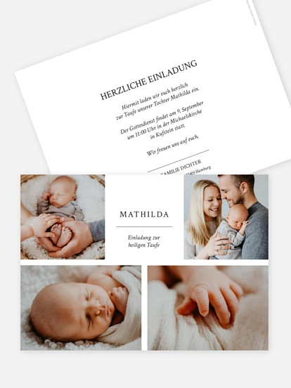 Taufeinladung Zarte Momente