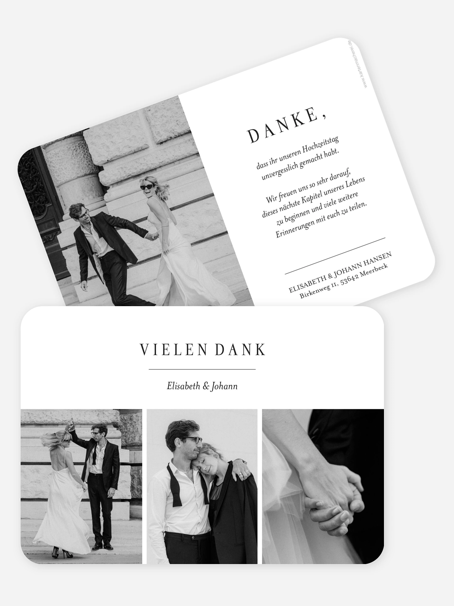 Dankeskarte Hochzeit Zarte Momente