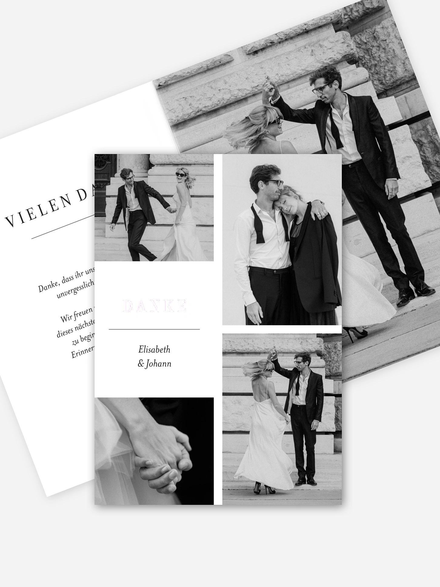 Dankeskarte Hochzeit Zarte Momente