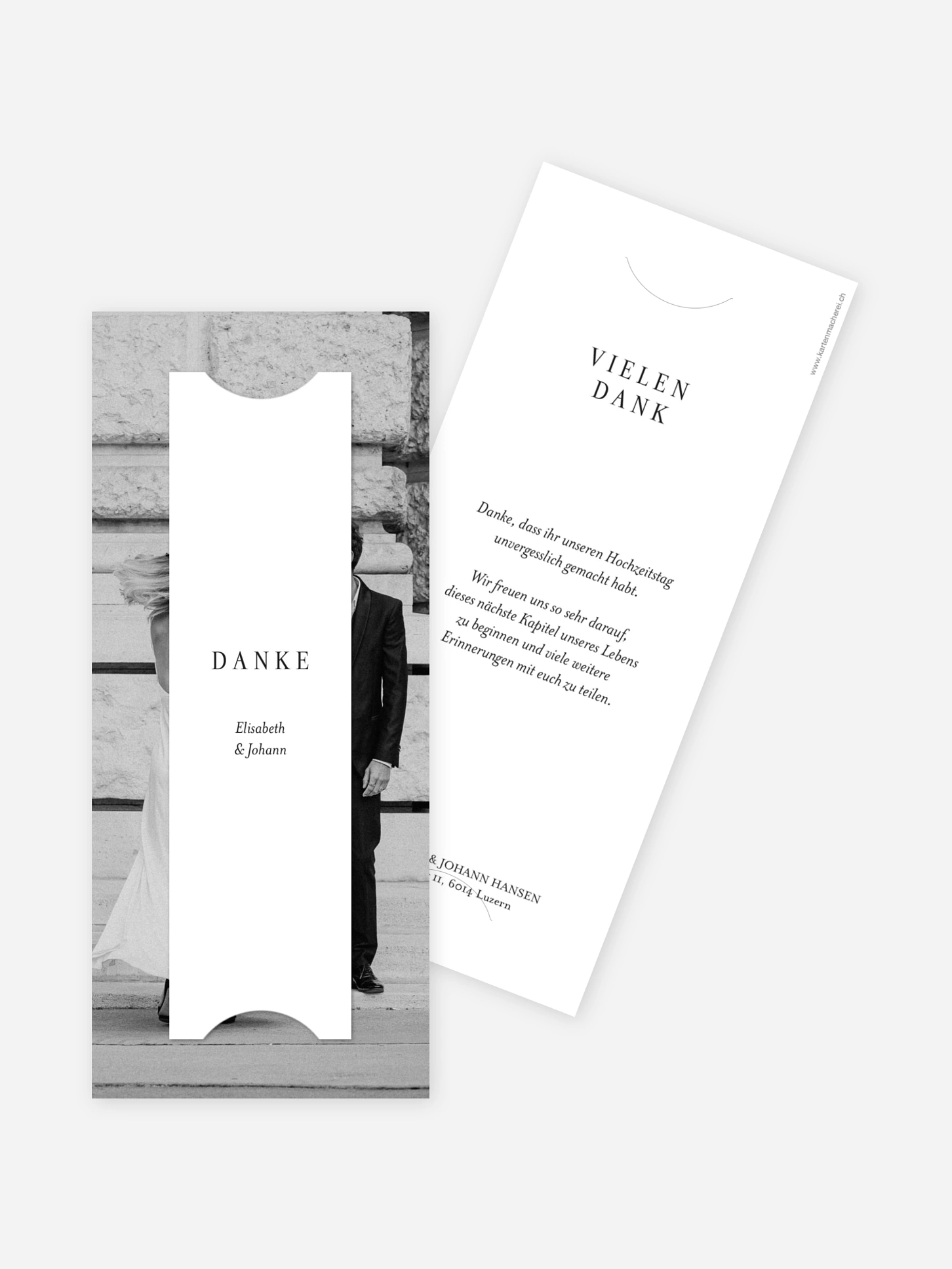 Dankeskarte Hochzeit Zarte Momente