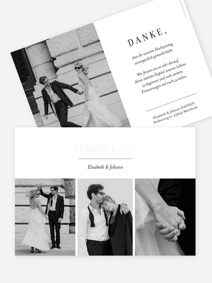 Dankeskarte Hochzeit Zarte Momente