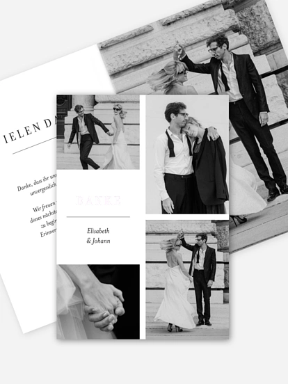 Dankeskarte Hochzeit Zarte Momente