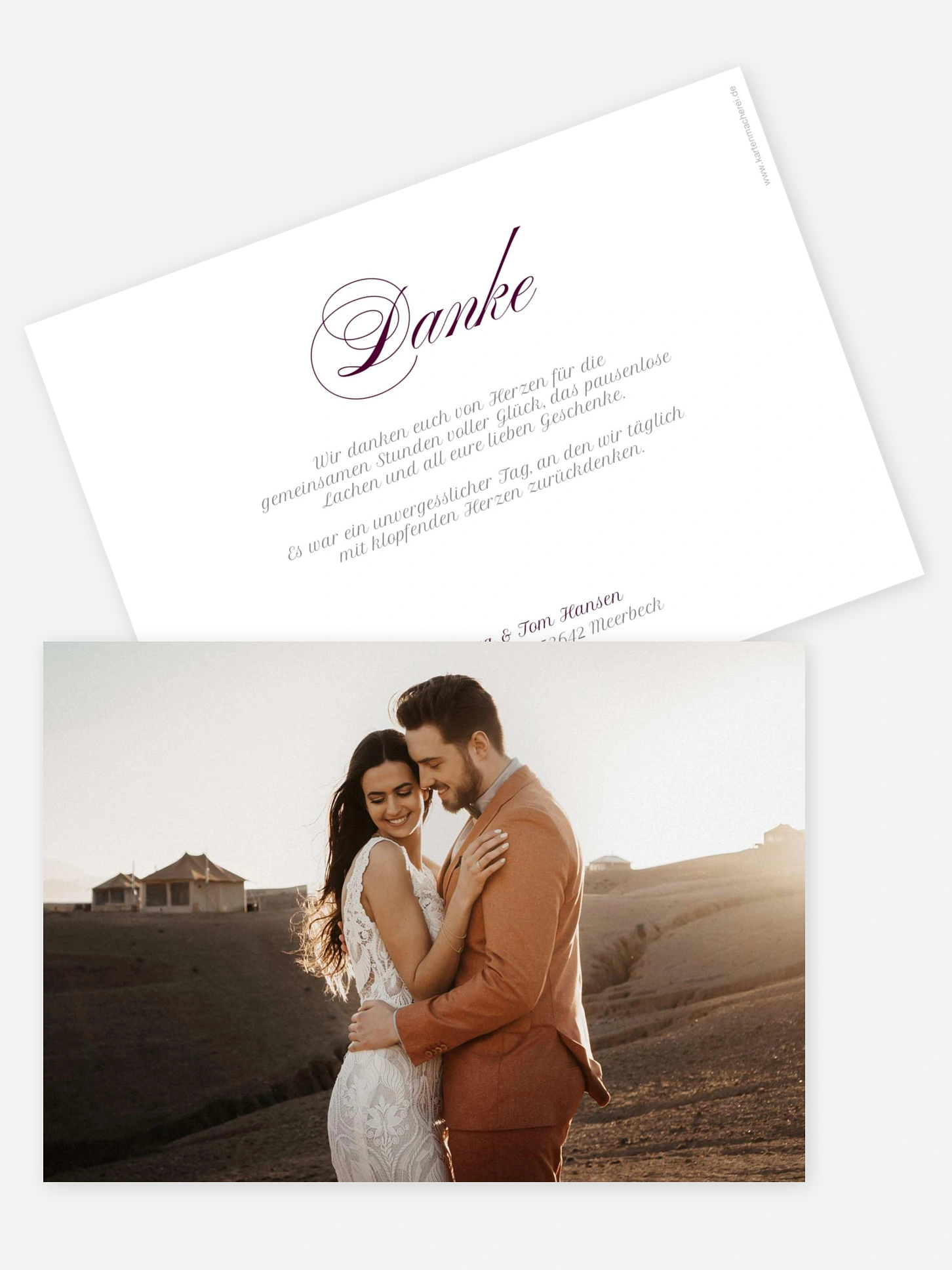 Dankeskarte Hochzeit Liebevoller Dank