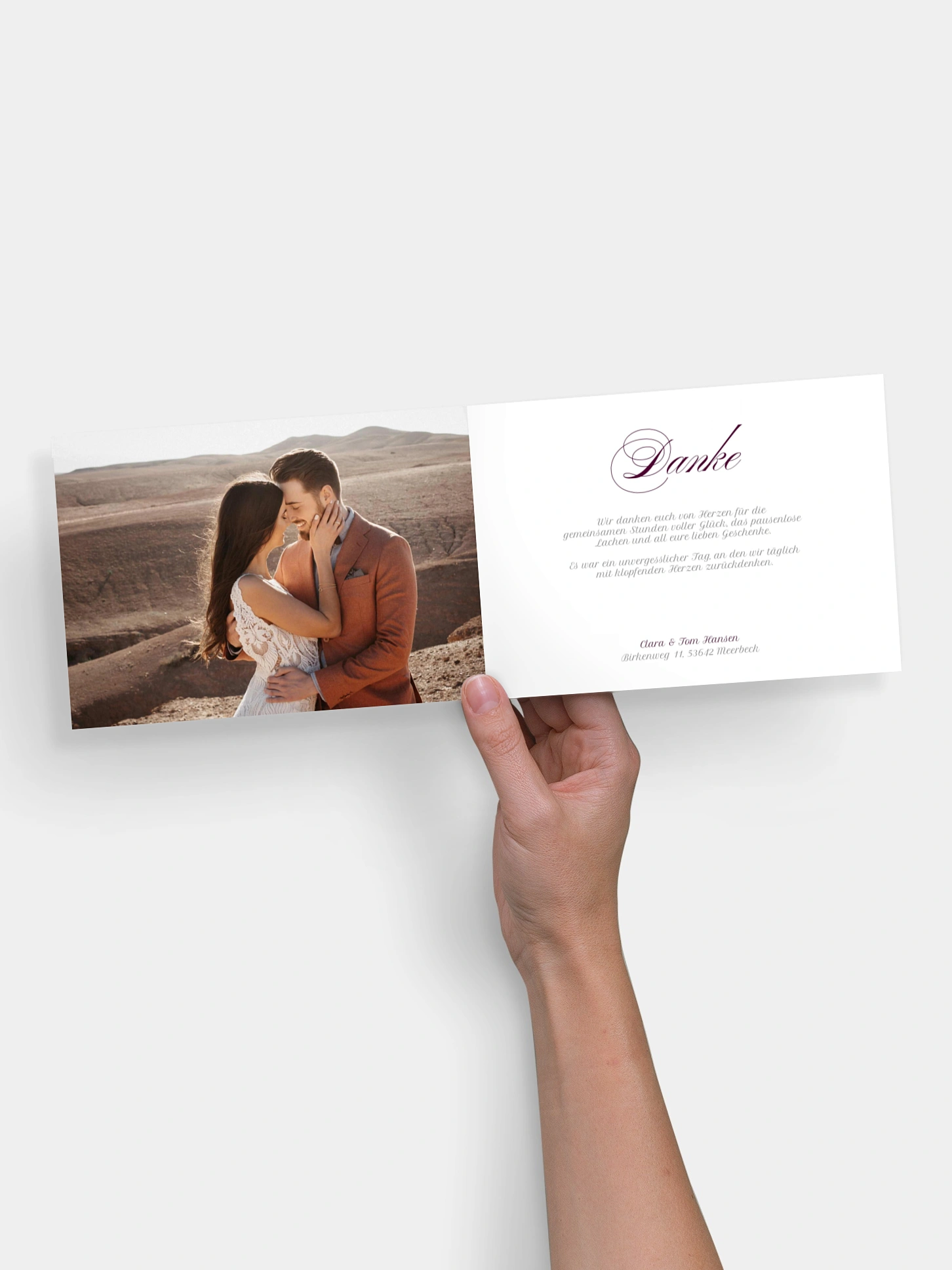 Dankeskarte Hochzeit Liebevoller Dank