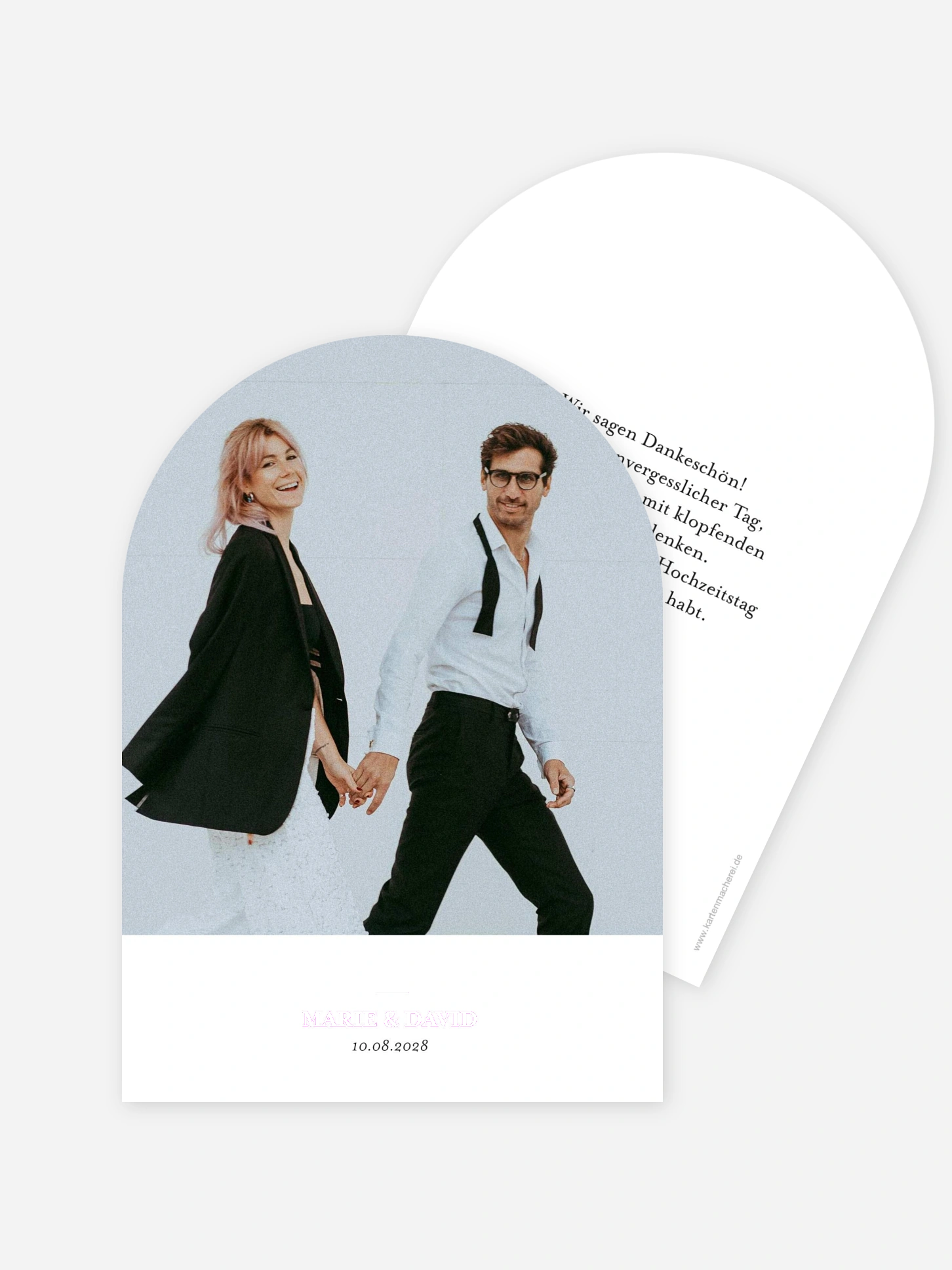 Dankeskarte Hochzeit Schlichte Dankbarkeit