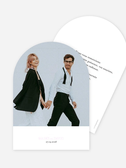 Carte de remerciements Instant d’amour