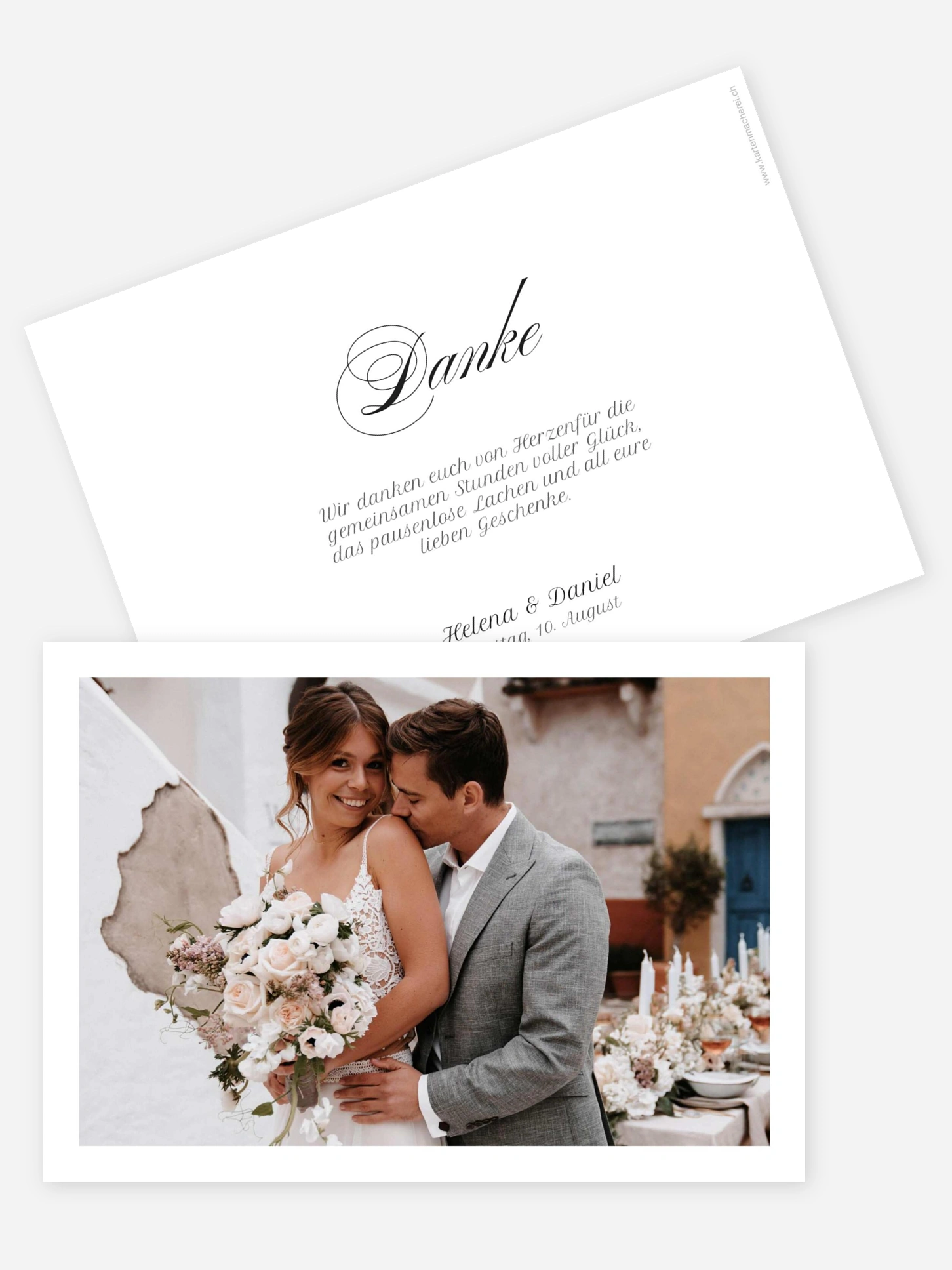 Dankeskarte Hochzeit Zarte Erinnerungen