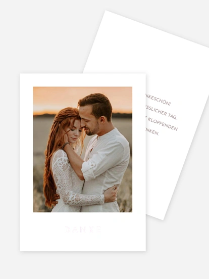 Dankeskarte Hochzeit Sanftes Dankeschön