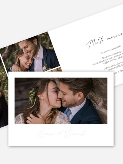 Carte de remerciements Doux horizon