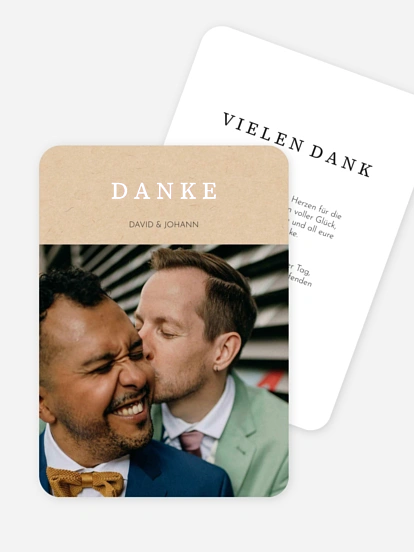 Dankeskarte Hochzeit Miteinander