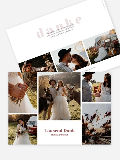 Dankeskarte Hochzeit Wundervoll