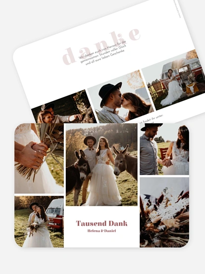 Dankeskarte Hochzeit Wundervoll
