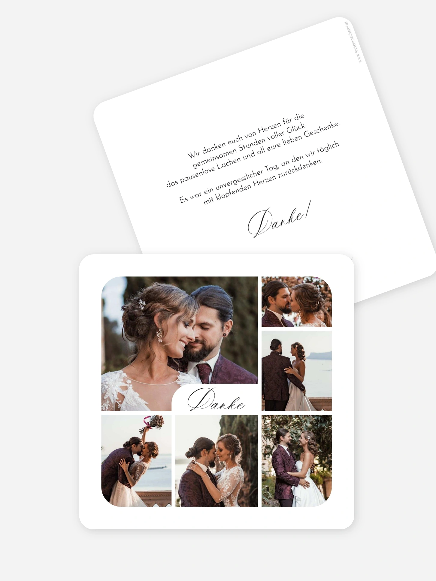 Dankeskarte Hochzeit Zarte Zweisamkeit