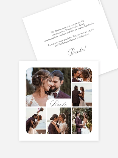 Dankeskarte Hochzeit Zarte Zweisamkeit