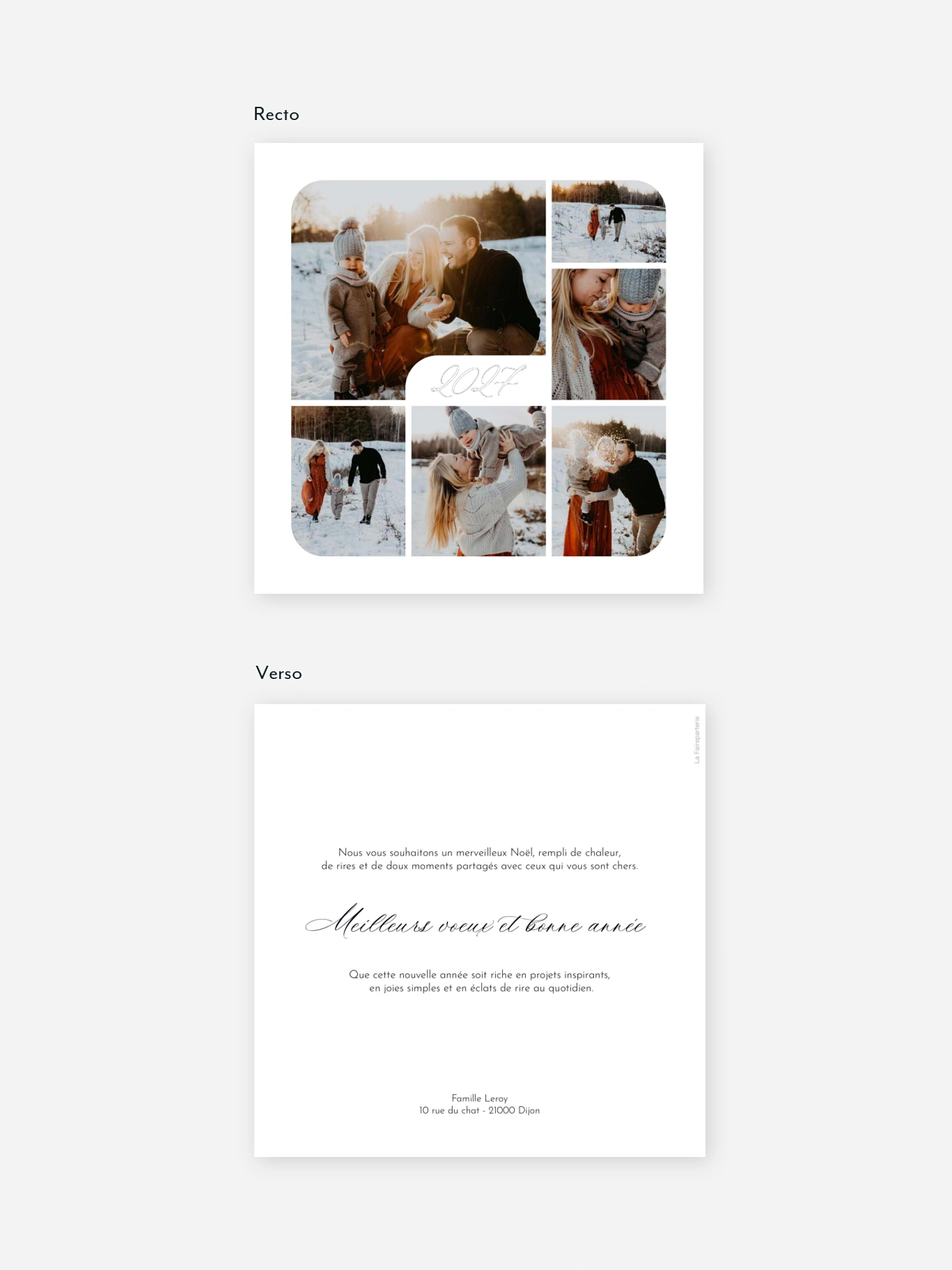 Carte de voeux Gratitude