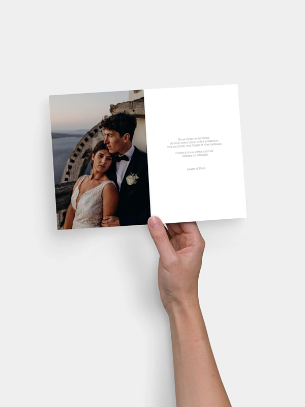 Carte de remerciements Tendre gratitude