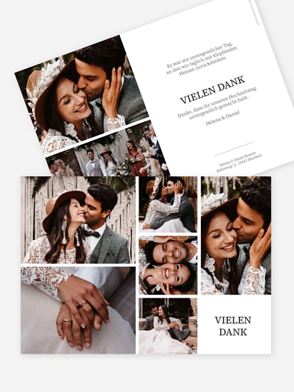 Dankeskarte Hochzeit Simple Love