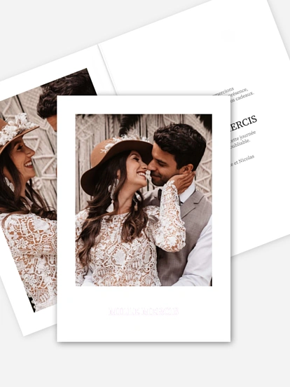 Carte de remerciements Douce simplicité