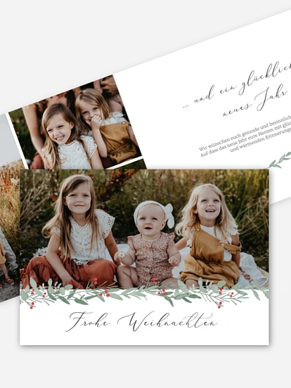 Weihnachtskarte Zarter Eukalyptus